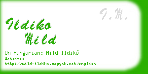 ildiko mild business card